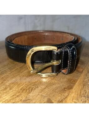 Mens COACH Dress Belt 40 Black Leather COWHIDE Tuxedo Formal 3921